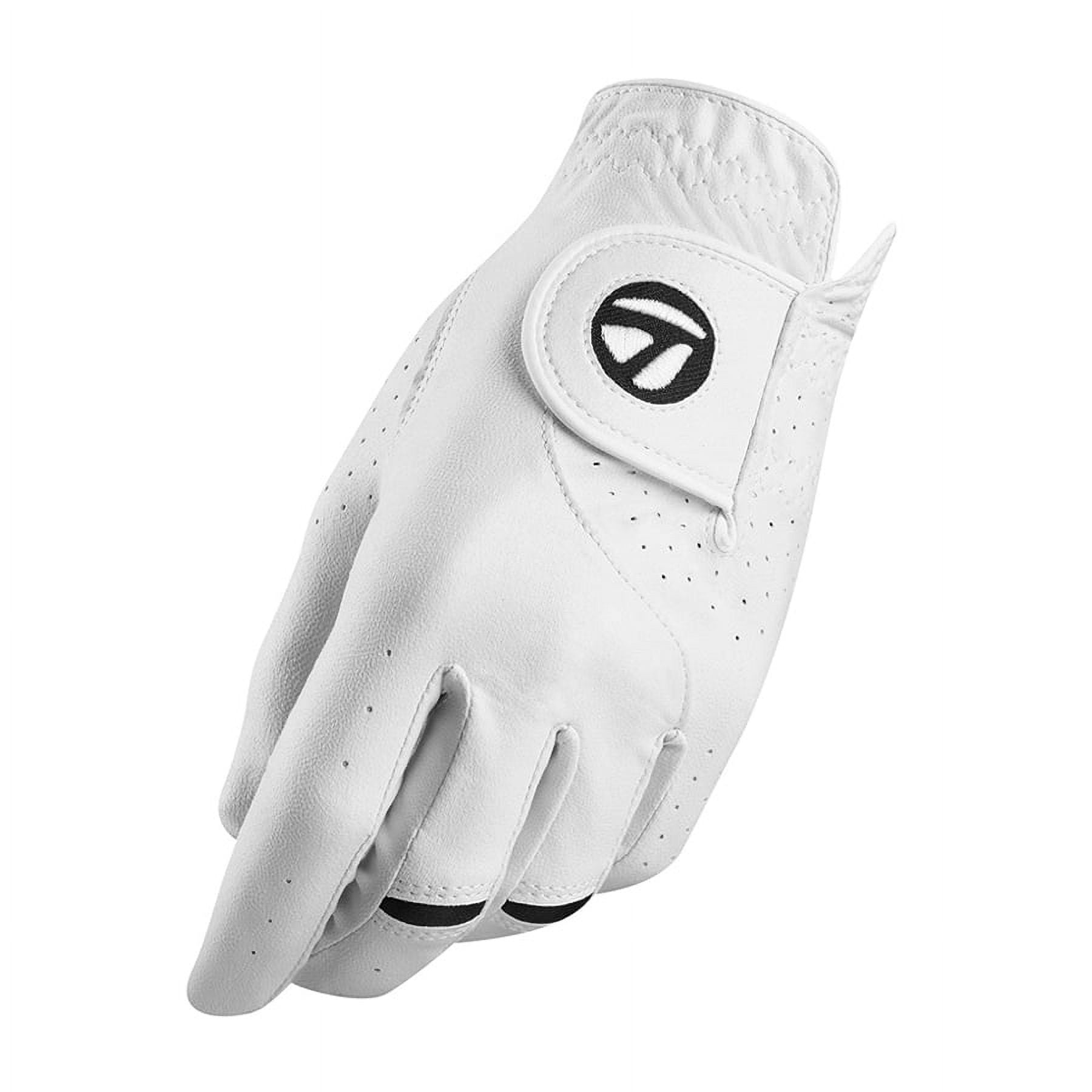 TaylorMade Stratus Tech Men Left Golf Glove, White, M-L (1 Pair)