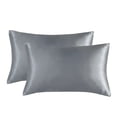 thumbnail image 1 of Funda de almohada de seda sintética Funda de almohada Funda de almohada de lijado Funda de almohada de color sólido, 1 of 6