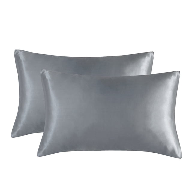 Funda de almohada de seda sintética Funda de almohada Funda de almohada de lijado Funda de almohada de color sólido