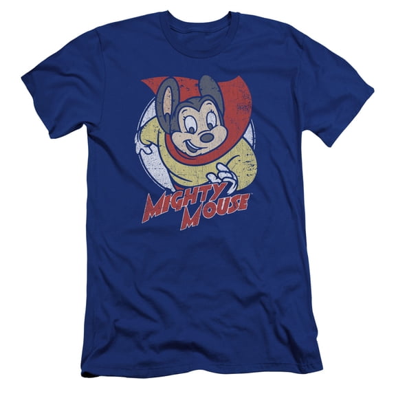Mighty Mouse Mighty Circle Premium Canvas Adult Slim Fit 30/1 T-Shirt Royal Blue