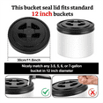 thumbnail image 2 of 2 Pieces 5 Gallon Leak-Proof Bucket Lid Plastic Storage Buckets Screw Seal Lids Pail Pet Food Black, 2 of 5