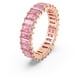 thumbnail image 2 of Anillo Swarovski Matrix de cristal rosa tallado en forma de baguette, tamaño 10, 2 of 6