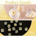 thumbnail image 6 of 16Pcs Gold Earring Backs for Studs, Comfortable Silicone Earring Backs for Droopy Ears, Locking Secure Hypoallergenic Earring Backs Replacements for Men and Women, 6 of 8