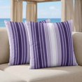 thumbnail image 5 of 26x26 Pillow Covers Set of 2, Purple Ombre Stripe Square Throw Pillow Covers for Couch/Sofa/Living Room, Farmhouse Simple Striped Decorative Soft Pillowcases for Couch Throw Pillows, 5 of 9