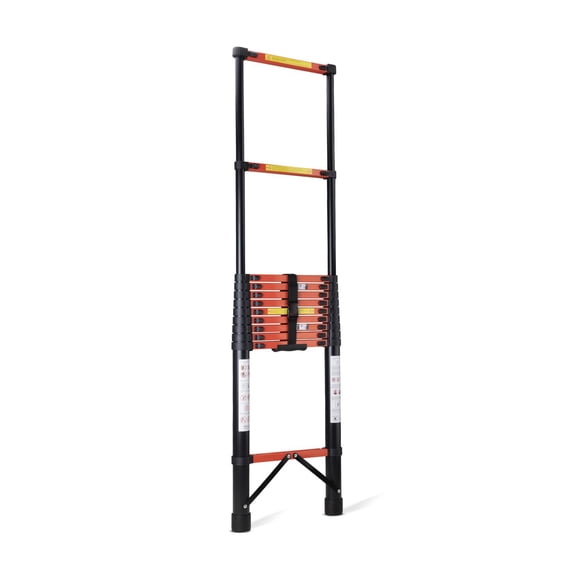 Escalera Telescópica Plegable Acero de Carbono 4.7 M Voltio Con 12 Peldaños y Altura Ajustable