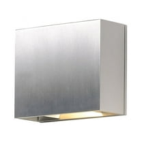 ET2 Alumilux Cube 6W LED Outdoor Wall Sconce E41328-SA, Modern Aluminum