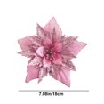 thumbnail image 3 of Ganfancp Flor de Navidad Simulación de Flor de Navidad Accesorios para Coronas de Navidad Decoración Del Árbol de Navidad Doble Flor de Navidad Ofertas de La Semana 1*Flor de Navidad, 3 of 6