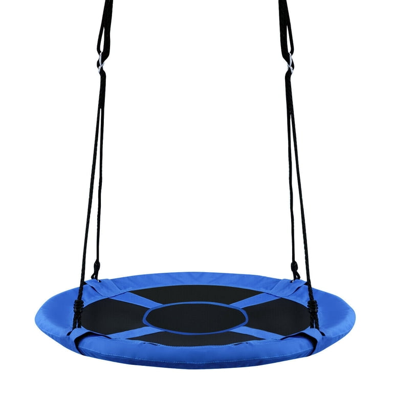 Costway Metal Swing Set, 40'' Round Saucer Swing, Indoor Outdoor