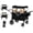 Black-convertible, variant on ICEEIF 4 Seater Wagon Stroller for Kids, Foldable Stroller Wagon with Snack Tray, Large Storage Bags, Phone Cup Holder, Removable Canopy and Adjustable Push Handle, Gray