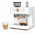 thumbnail image 2 of Café Bellissimo Semi Automatic Espresso Machine + Milk Frother | WiFi Connected, Smart Home Kitchen Essentials | Built-In Bean Grinder, 15-Bar Pump & 95-Ounce Water Reservoir | Matte White, 2 of 9