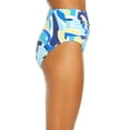 thumbnail image 2 of Tommy Bahama AZURE BLUE Swirl Tide Ruched High Waist Swim Bottom, US Small, 2 of 3