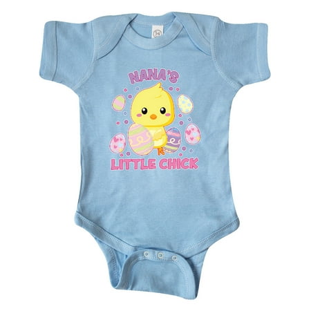 

Inktastic Nana s Little Chick Cute Easter Chick with Colorful Eggs Gift Baby Boy or Baby Girl Bodysuit