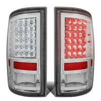 DNA Motoring For 09-17 Dodge Ram 1500 2500 3500 Full LED Tail Light Rear Brake Lamps Pair Chrome/Clear