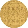 thumbnail image 1 of Ahgly Company Indoor Round Oriental Brown Traditional Area Rugs, 5' Round, 1 of 4