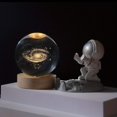 thumbnail image 3 of Crystal Ball Night Light Crystal Astronaut Planet Globe 3D Laser Engraved Solar System Ball, 3 of 5