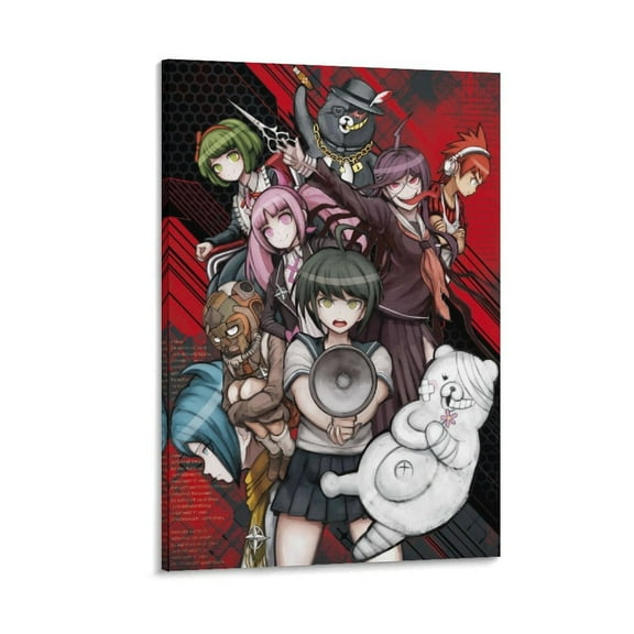 Japanese Adventure Game Danganronpa Anime Art Poster 7 Canvas Wall Art Poster Decorative Bedroom Modern Home Print Picture Artworks Posters 20x30inch(50x75cm)