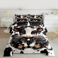 thumbnail image 3 of Feelyou Kawaii Milk Cow Bedding Comforter Set for Kids, Fashion Cow Print Twin Comforter Sets, Cute Cartoon Animal Reversible Bedding Set, Super Cozy Room Decor, 2pcs, 3 of 9