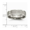 thumbnail image 2 of Titanium Roman Numerals 6mm Satin and Polished Band Ring - Size 7.5, 2 of 2