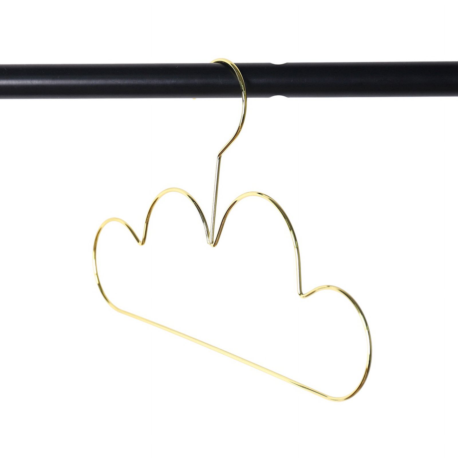 30Pcs Hangers Non Slip Metal Toddlers Clothes Hanger Golden Kids Cloud Shape Coat Hanger Clothing Storage Organizer Rack