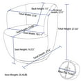 thumbnail image 6 of Teddy Fabric Swivel Barrel Accent Sofa Chair, Upholstered Club Chair with Wrap-Around Backrest, Cozy Leisure Vanity Chair with Black Powder Coating Metal Base for Living Room, Bedroom, Red, 6 of 6
