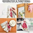 thumbnail image 4 of Watercolor Rose Anchor Kitchen Dish Towels Set of 1, Boho Peony Vintage Washable Tea Towels Dishcloths Lint-Free 18x28 Inch Fast Drying for Kitchen Restaurant Bar Clean, 4 of 7