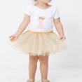thumbnail image 6 of Shinycome Infant Baby Girls Ballet Dance Tutu Skirt 3 Layers Tulle Glitter Golden Sequins Fluffy Princess Mesh Pettiskirt Party Costume 0-8T, 6 of 20