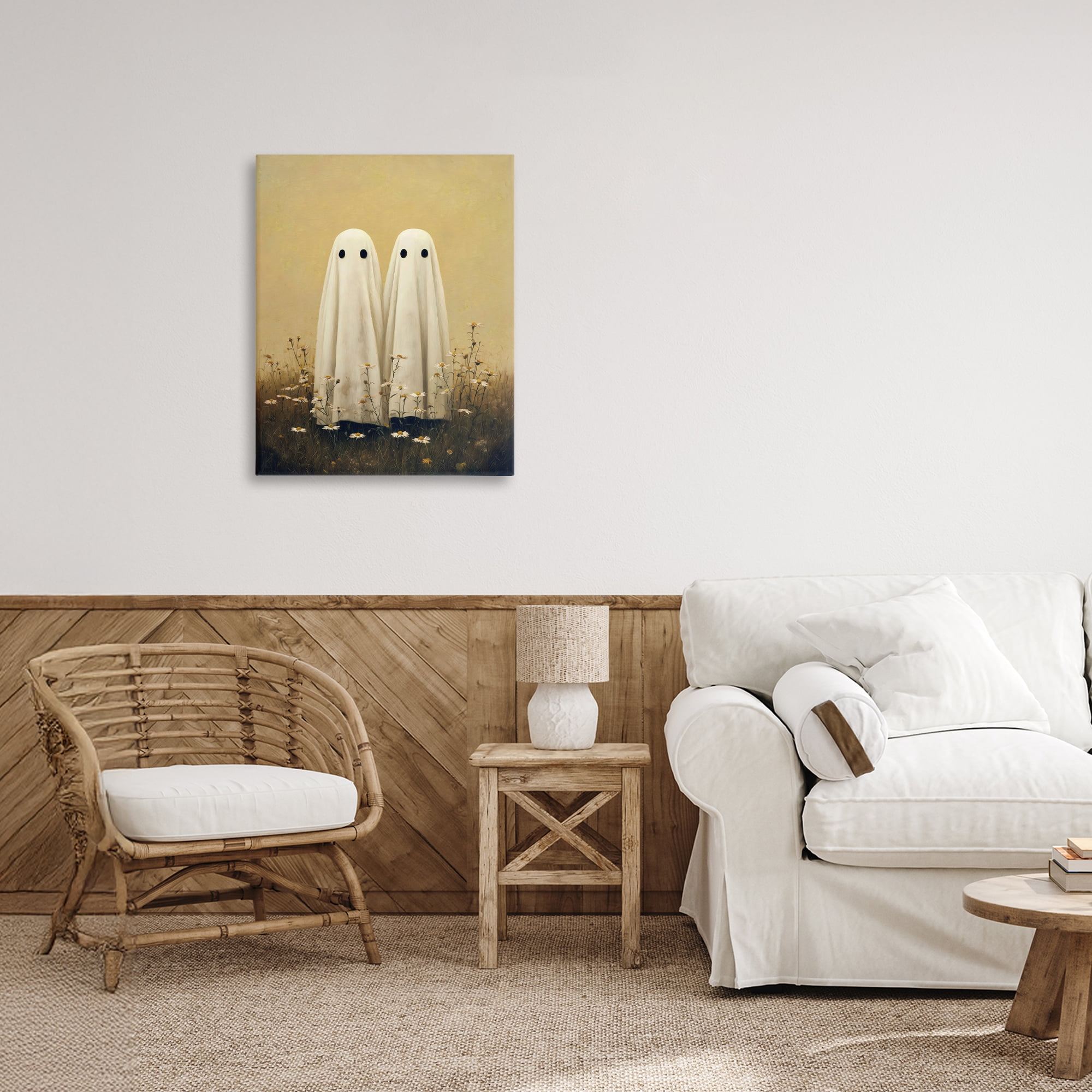 Daisy Ghost Couple Canvas Wall Art, design by Arlington Prints
