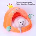 thumbnail image 4 of Pet Sleeping Nest Comfortable Thickening Cartoon Pumpkin Shape Cat Dog Winter Nest for Home, 4 of 10