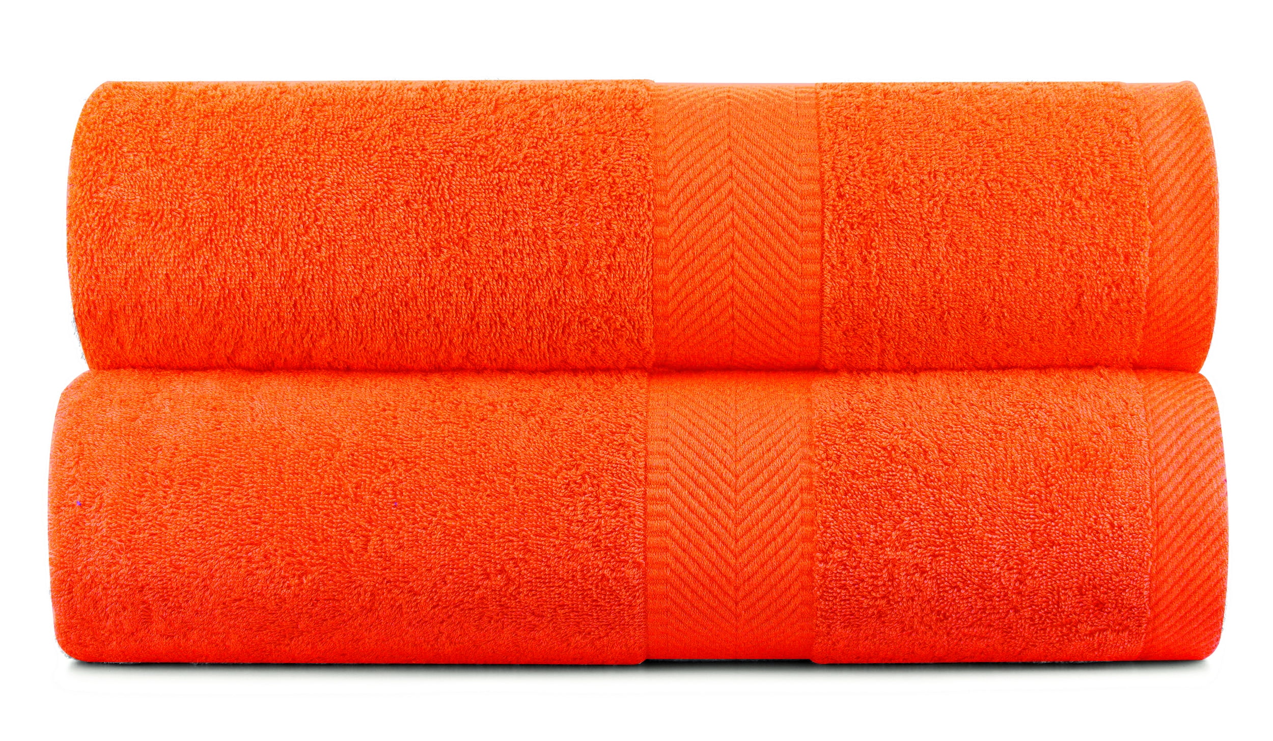Terry Towels, Bath Towel, Orange Red Color Large Towel Sheet for Shower