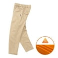 thumbnail image 3 of WhouRiu Big Boy Pants Lined Thickened Elastic Waist Straight Leg Pants Kids School Sports Comfy Trousers Beige,Sized 17-18, 3 of 3