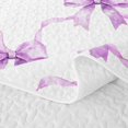 thumbnail image 5 of Homewish Kawaii Bow Twin Quilt Set For Girls,Purple Bowknot Bowtie Twin Coverlet Set,2 Pieces, 5 of 7