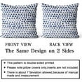 thumbnail image 2 of Polka Dot Pillow Covers Set of 2 Navy Blue Cream Throw Pillows 18x18 in Outdoor Boho Design Brush Strokes Decorative Pillowcase Square Cushion Cover Linen Pillow Case for Home Sofa Couch Bed, 2 of 6