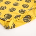 thumbnail image 6 of Baby Girls Clothes 12 to 18 Months Short Sleeve Baseball Football Basketball Prints Bodysuit Casual Crewneck Breathable Cotton Rompers Pullover Tops T11-Yellow 12-18 Months, 6 of 6