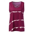 thumbnail image 3 of Nlife Women Tie Dyed Stripe Criss Cross V Neck Sleeveless Tank Top, 3 of 4