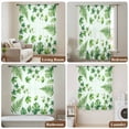 thumbnail image 5 of Spring Botanical Sheer Curtains 54" Long, Green Ivy Ferns Oak Leaves Light Blue Light Filering Curtains, Breathable Simi Curtain Privacy Drapes for Kitchen Bathroom Nursery Small Window Treatment, 5 of 6