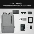 thumbnail image 4 of 15.6-Inch Laptop Computer and Tablet Backpack, Large Capacity Multi-Pocket, Water-Resistant Oxford Fabric, Scientific Load-Reducing Shoulder Strap, USB Charging Interface Design, One Bag for, 4 of 5