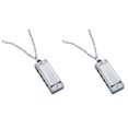 thumbnail image 1 of 2X Mini Harmonica Necklace 4 Hole 8 Tone Harmonica Portable Musical Instrument for Children and Beginners,2 x harmonica,Silver, 1 of 6
