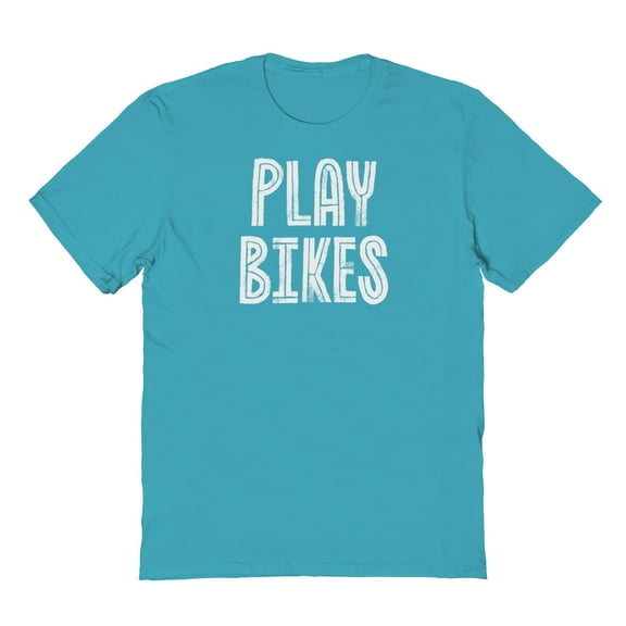 Duke & Sons Play Bikes Graphic Tropical Blue Men's Cotton T-Shirt
