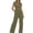 Army Green, variant on Two Piece Sets for Women 2PC Round Neck Solid Short Sleeve Blouse +Long Pants Elastic Waist Sets,Sizes S-2XL