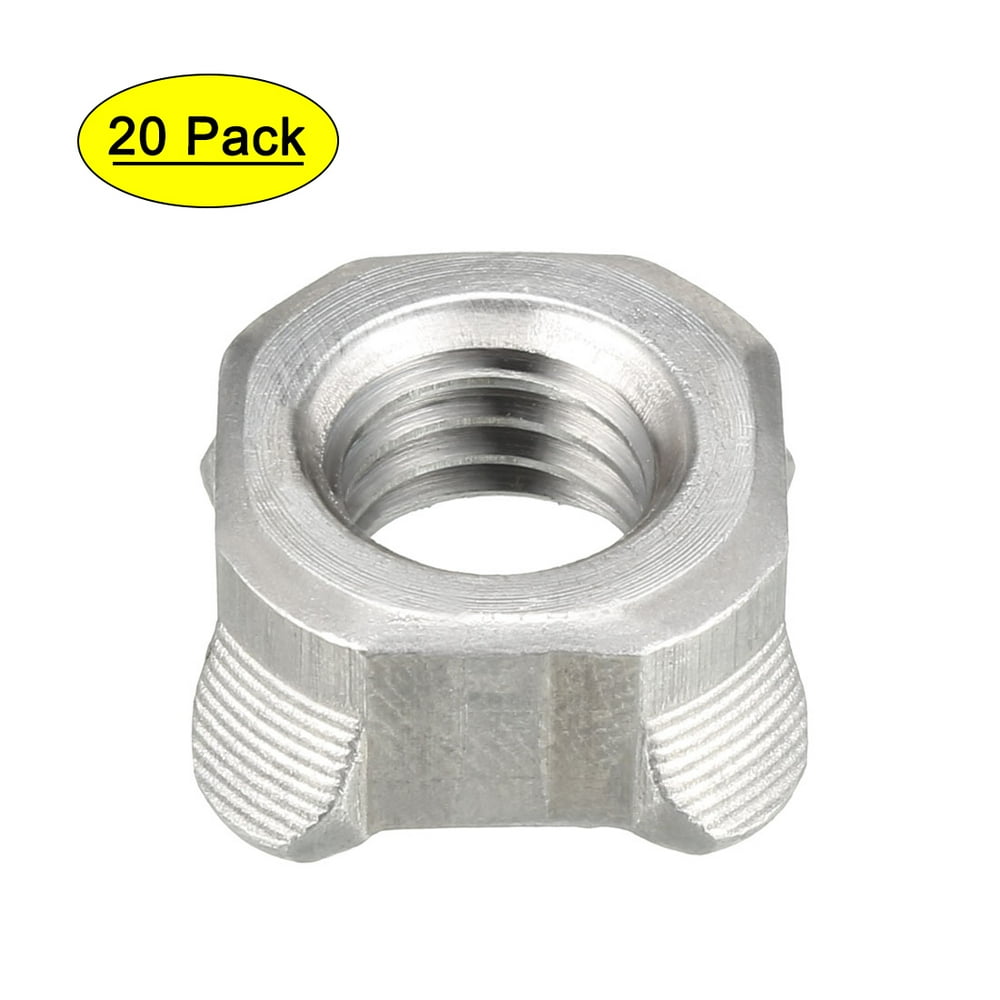 M10 Square Nuts Carbon Steel Machine Screw Weld Nut, 20 Pcs Walmart