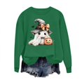thumbnail image 5 of Enjoytime Halloween Sweatshirt for Women Casual Pullover Crewneck Sweatshirts Fall Cute Ghost Graphic Long Sleeve Plus Size Tops, 5 of 5