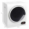 thumbnail image 3 of Portable Clothes Dryer, 120V 850W Compact Laundry Dryer With Intelligent Drying, 1.5 Cu.Ft Stainless Steel Drum, Front Load Electric Dryer For Apartments, Dorms, Rvs, White, 3 of 9