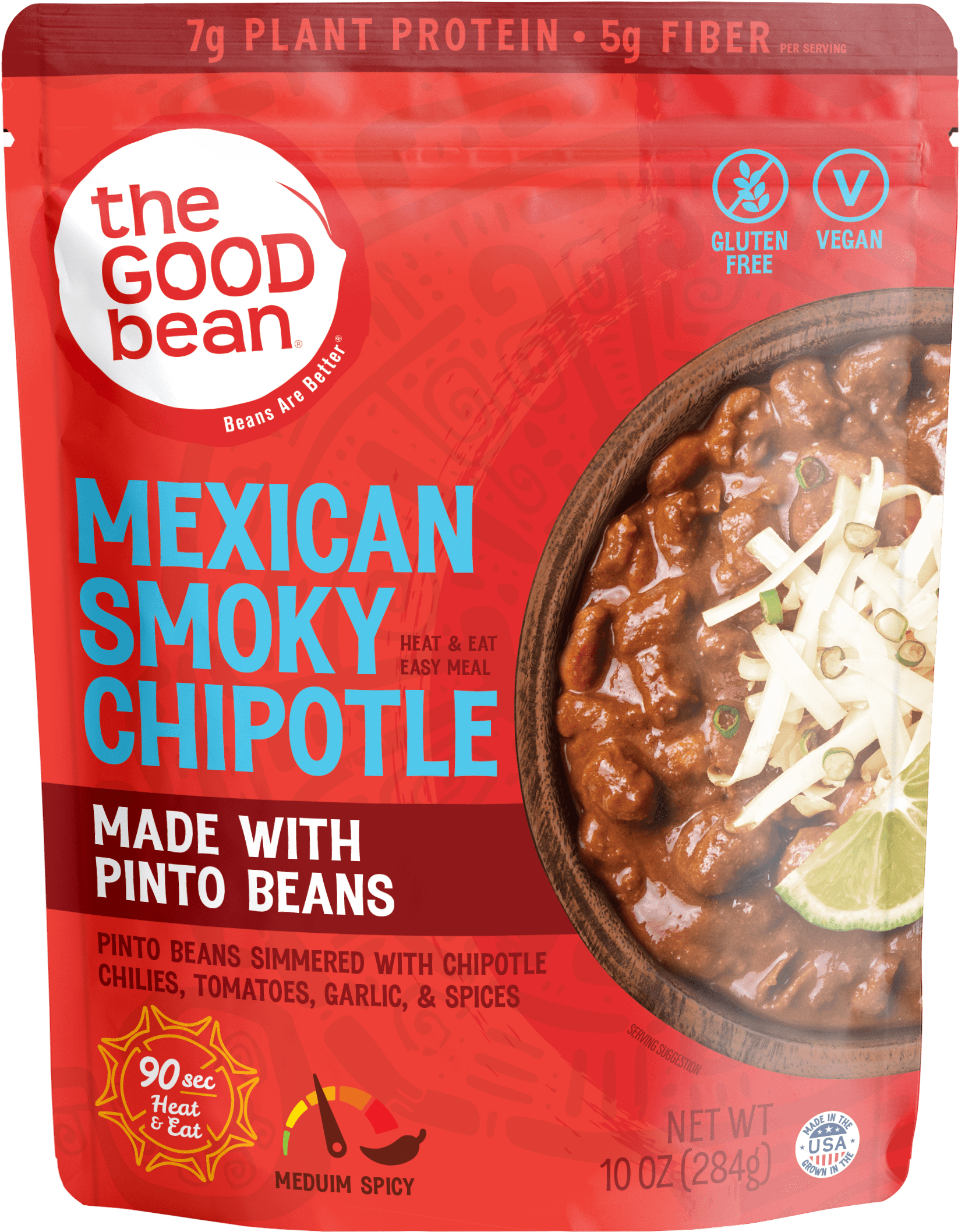 The Good Bean Heat and Eat Pouch, Mexican Smoky Chipotle Pinto Beans