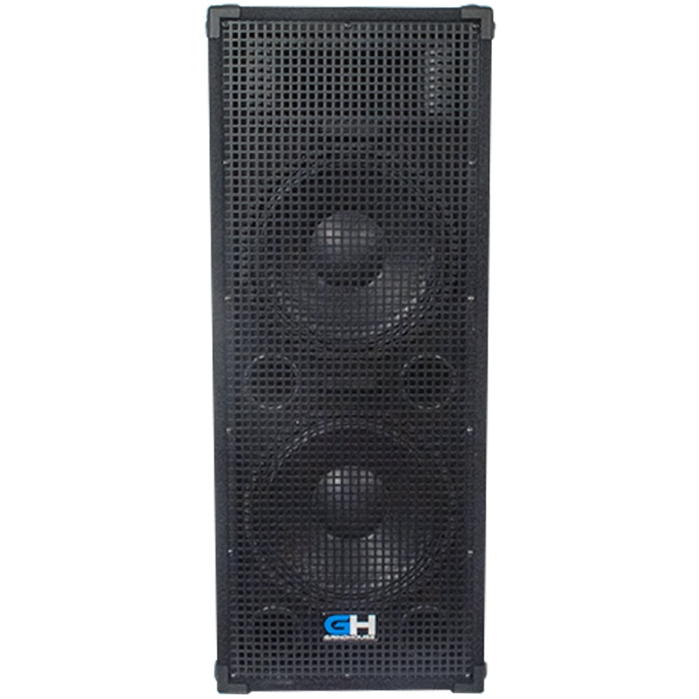 GH212L - Pair of Passive Dual 12 Inch 2-Way PA/DJ Loudspeaker Cabinets - 2500 Watt Full Range PA/DJ Band Live Sound Speakers