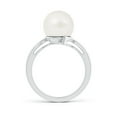 thumbnail image 2 of Angara Solitaire Freshwater Cultured Pearl Bypass Ring in 925 Sterling Silver for Women | June Birthstone Jewelry for Her, 2 of 10