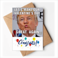 thumbnail image 1 of American ridículo Presidente Trump imagen Sobre de la Carta de felicitación de la tarjeta de matrimonio, 1 of 4