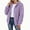Purple, variant on Women's Winter Fleece Jacket Fuzzy Zip-Up Hoodie Sherpa Coat Warm Teddy Outerwear for Casual
