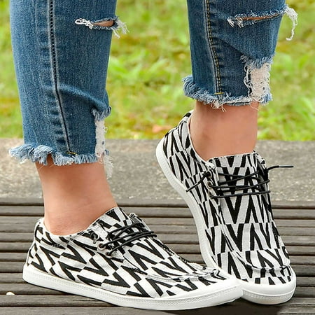 

MIARHB Floral Print Women s Sports Shoes Flat Breathable Shoes Women s Shoes