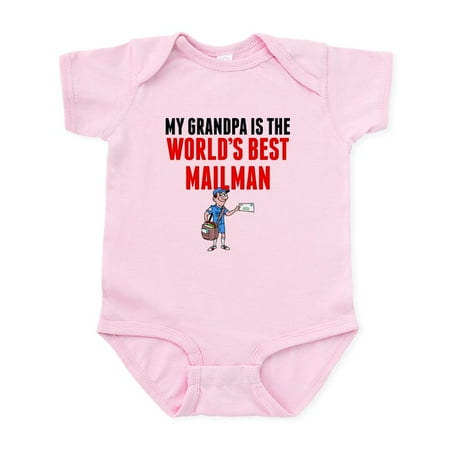 

CafePress - My Grandpa Is The Worlds Best Mailman Body Suit - Baby Light Bodysuit Size Newborn - 24 Months
