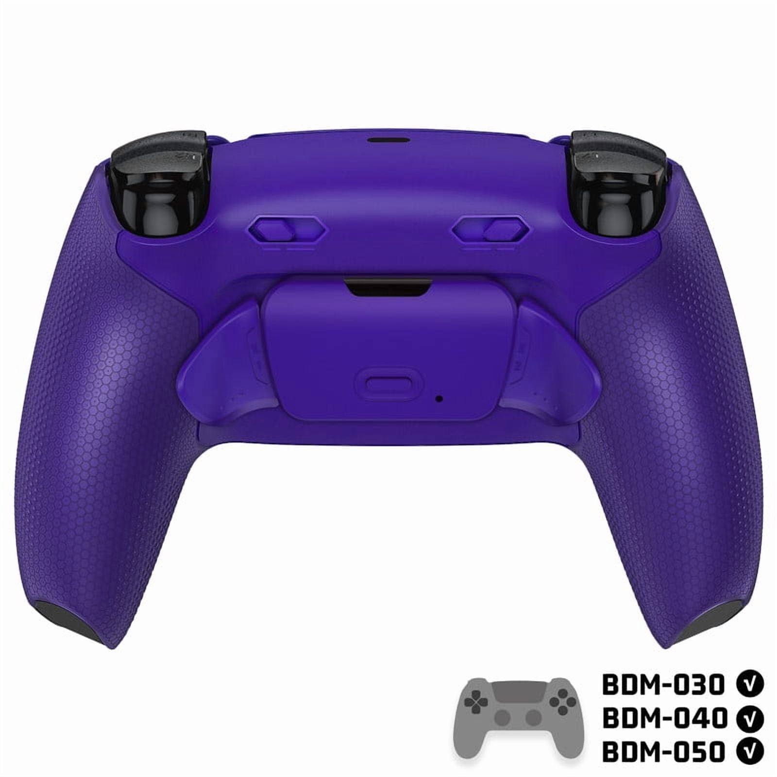 eXtremeRate RISE Plus MAX Back Paddles Kit with Clicky Trigger Stops & Rubberized Grip for PS5 Controller BDM-030 040 050, Remappable Back Buttons Kit for PS5 Controller - Galactic Purple